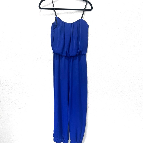City Triangles royal Blue Sleeveless Jumpsuit with Wide Leg medium - Picture 3 of 10